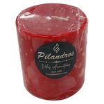 Vela Cilíndrica Roja Decorativa para Navidad