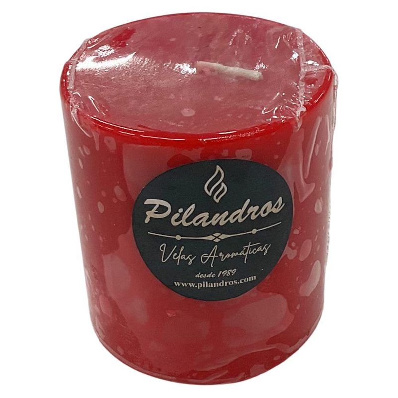 Vela Cilíndrica Roja Decorativa para Navidad