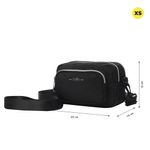 Bolso Cruzado Negro Crossbody Pequeño Rectangular