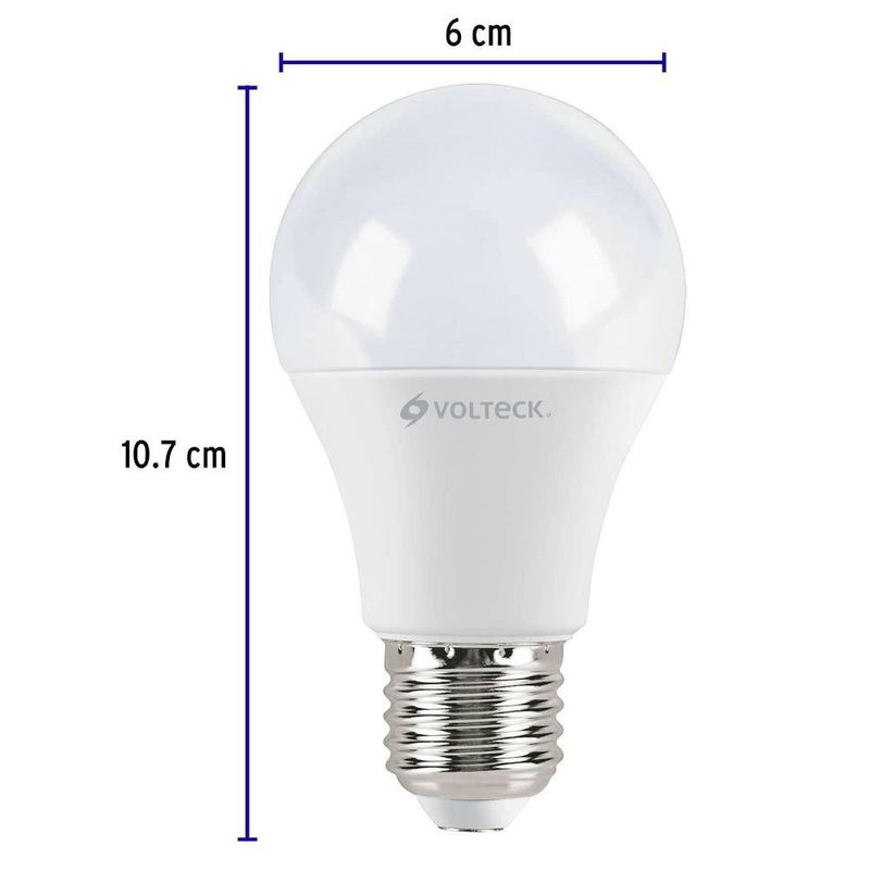 Bombilla LED A19 Base E27 de 9W Luz Fría 4 Unidades