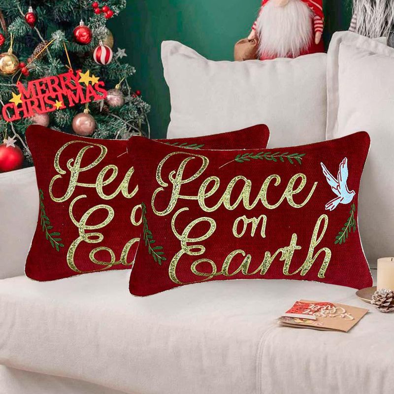 Cojín Decorativo Navideño Peace on Earth