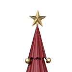 Árbol Decorativo Navideño Rojo con Esferas Doradas