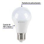 Bombilla LED A19 Base E27 de 9W Luz Fría 4 Unidades