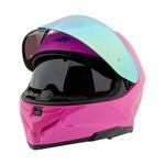 Casco Integral Rosado para MotociclistaTalla L
