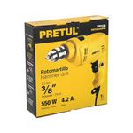 Rotomartillo Doméstico de 550 W Mandril de 3/8 plg