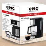 Cafetera Digital Programable con Jarra de Vidrio de 12 Tazas Color Negro