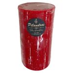 Vela Cilíndrica Alta Roja con Aroma