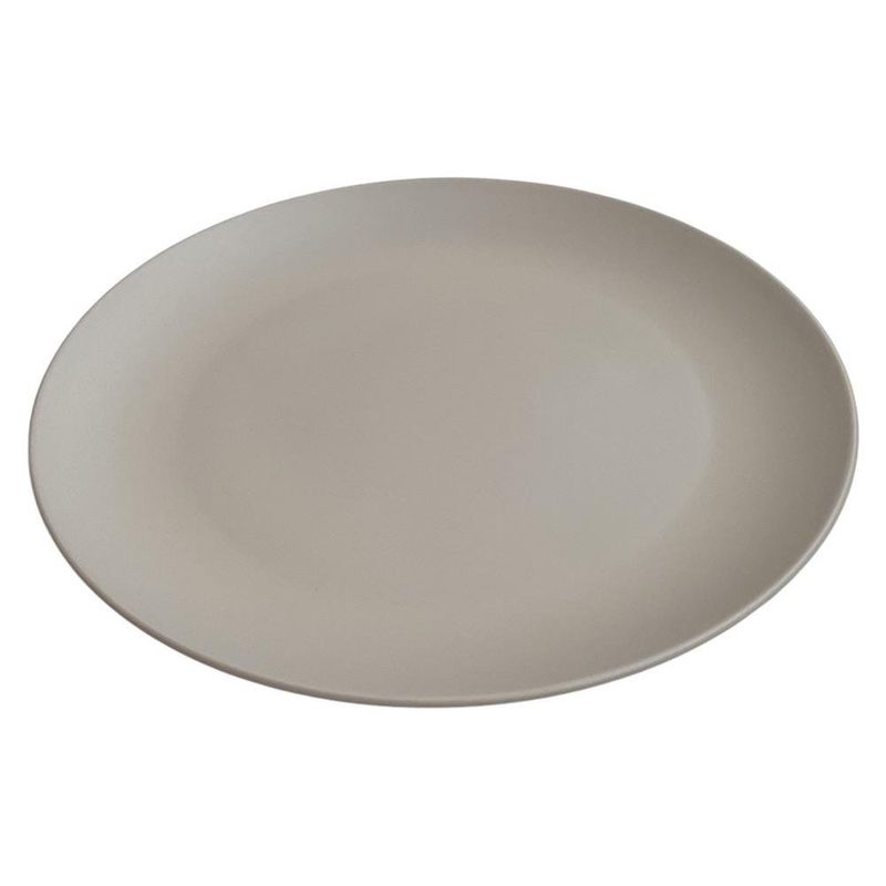 Plato para Cena de Melamina Gris 10.2 Plg