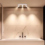 Lámpara Spot de Techo con 3 Luces Blanca y Dorada