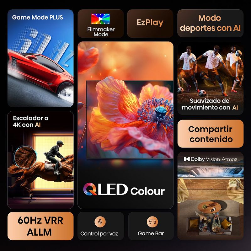 Televisor Smart QLED Ultra HD 4K de 55 Plg