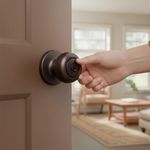 Chapa tipo Pomo Cove Bronce Mate para Dormitorio