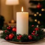 Vela Cilíndrica Beige con Aroma Alta