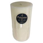 Vela Cilíndrica Beige con Aroma Alta