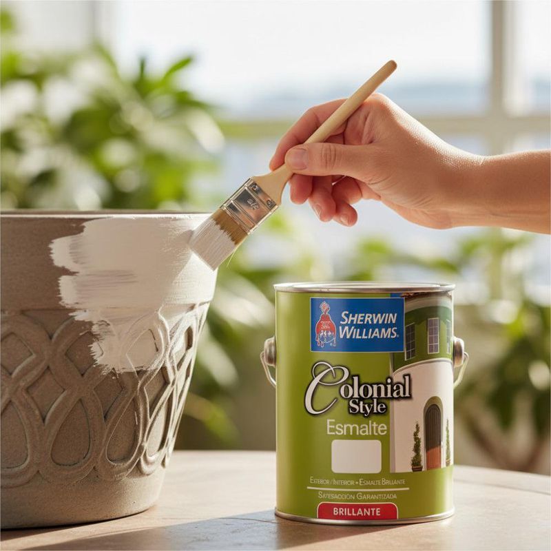 Esmalte Colonial Blanco Brillante 1/4 Gal