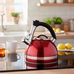 Tetera con Silbato y Mango Antideslizante Roja 3 L