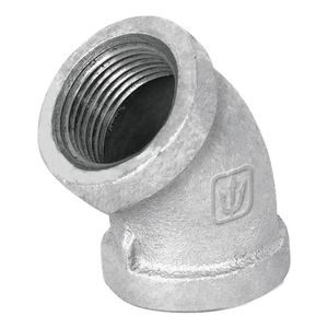 Codo 45° de Acero Galvanizado con Rosca 2 Plg