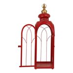 Farol Decorativo Festivo con Cúpula Dorada