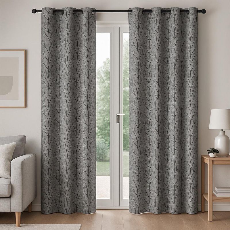 Cortina Jacquard Gris 140 x 240 Cm