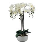 Orquídea Blanca Artificial en Maceta