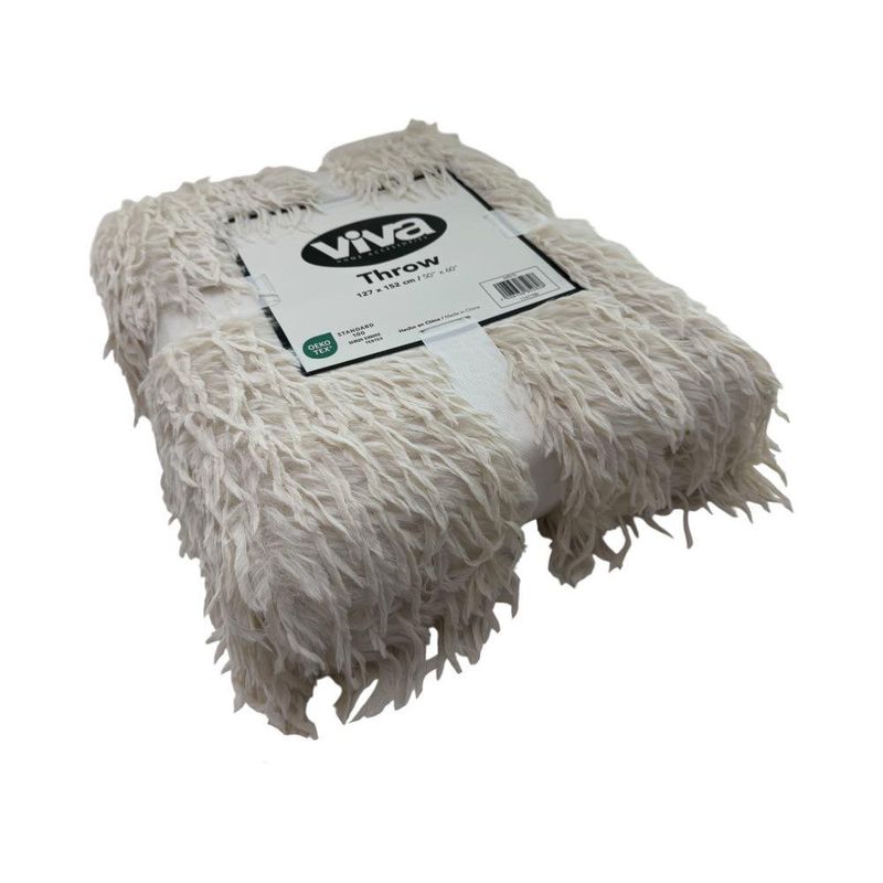 Throw tipo Peluche Crema 127 x 152 Cm