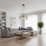 Lámpara de Techo 3 Luces Satín Niquelado E27 60W