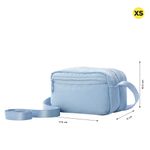 Bolso Cruzado Crossbody Celeste Bombo Rectangular Pequeño