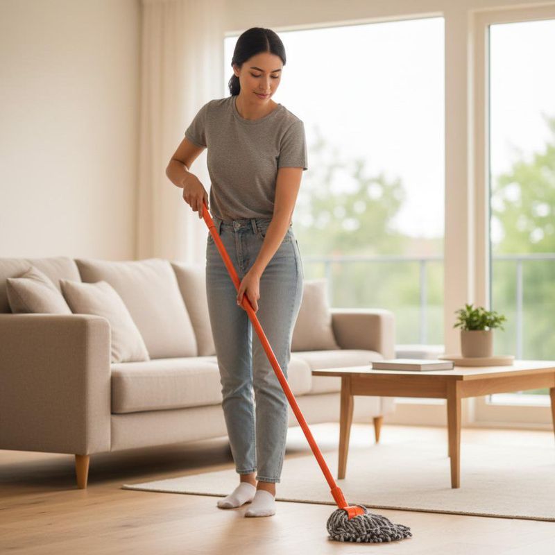 Palo para Trapear con Base Plástica Tipo M Industrial Mango Fibra de Vidrio