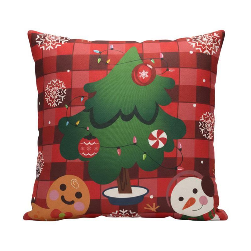 Cojín Navideño Relleno con Diseño de Galleta de Jengibre