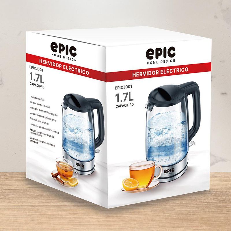Hervidor Eléctrico de Vidrio 1.7 L