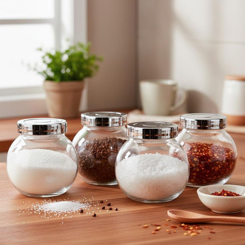 Set de 4 Especieros de Vidrio 150Ml
