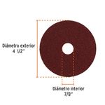 Discos de Lija para Soldadura de 7 x 7/8 plg Grano 50 5 Piezas