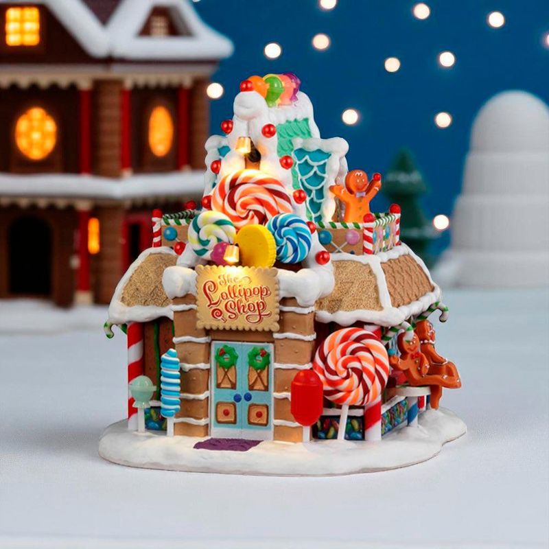 Tienda de Paletas “Lollipop” con Luz LED para Villa Navideña