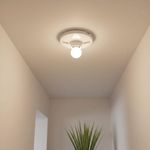 Plafonera Base E27 Baquelita Blanca