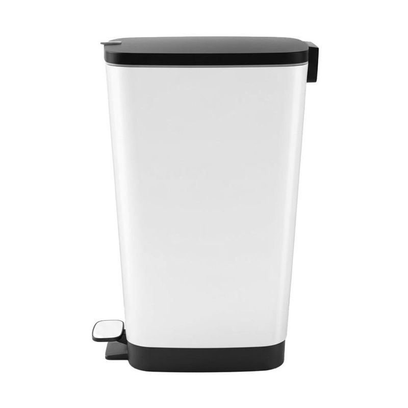 Basurero Plateado con Pedal 35 L