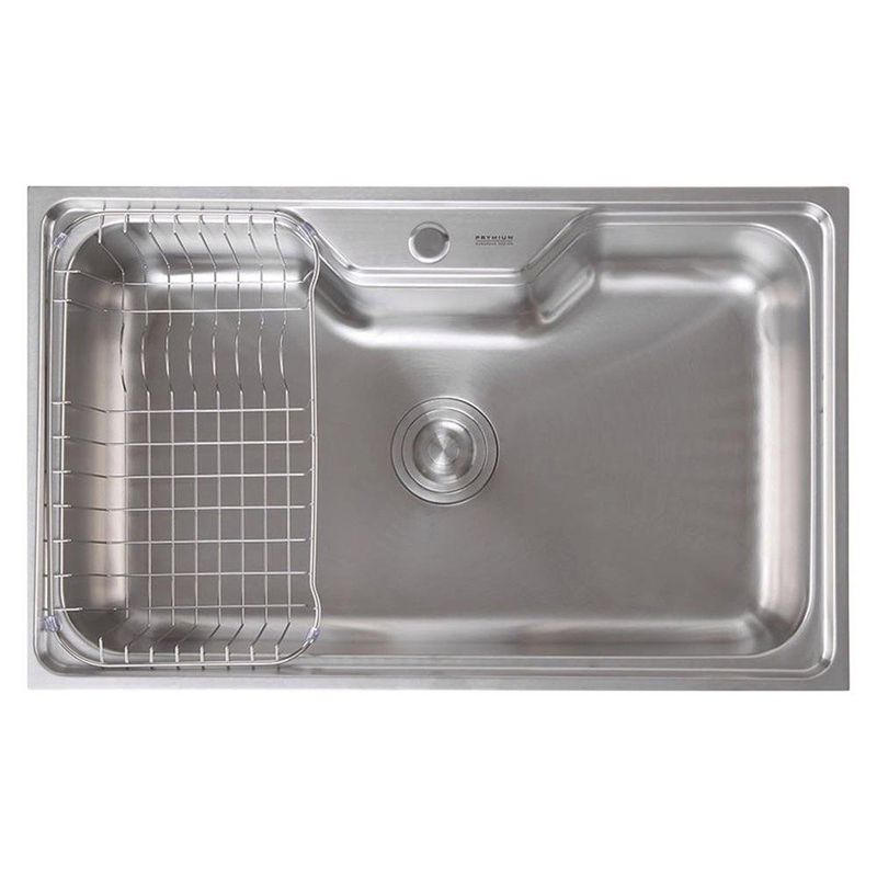 Lavatrastos con Escurridor Integrado de Acero Inoxidable