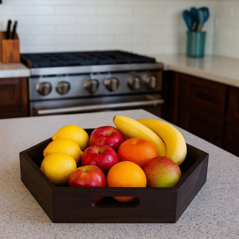 Bandeja Hexagonal de Madera
