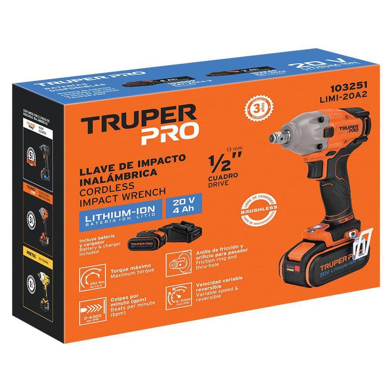 Llave de Impacto Inalámbrica 20 V