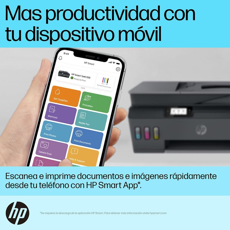 Impresora Multifuncional HP Smart Tank 530 (4SB24A)