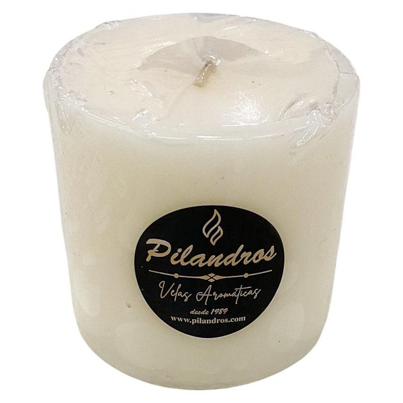 Vela Cilíndrica Beige con Aroma Pequeña