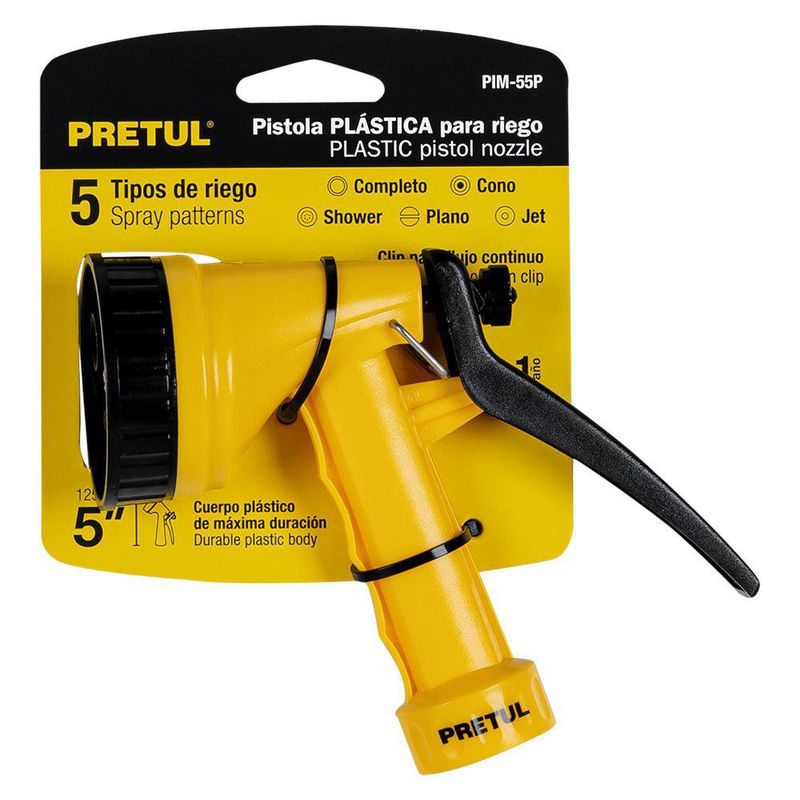 Pistola Plástica para Riego 5 Funciones
