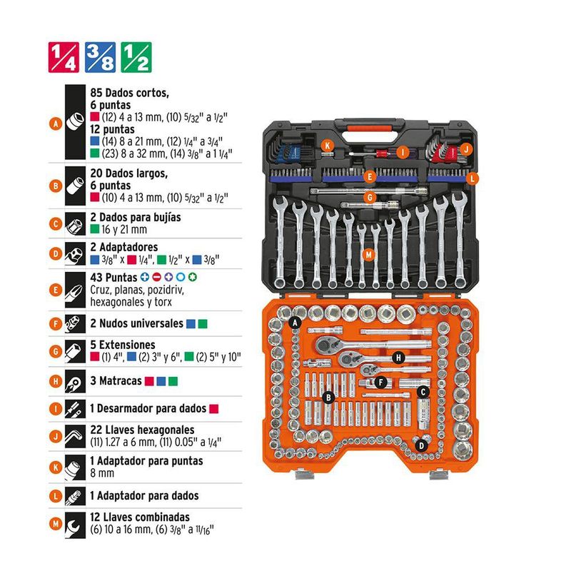 Juego de Dados Profesional 217 Pzas con Estuche Rígido