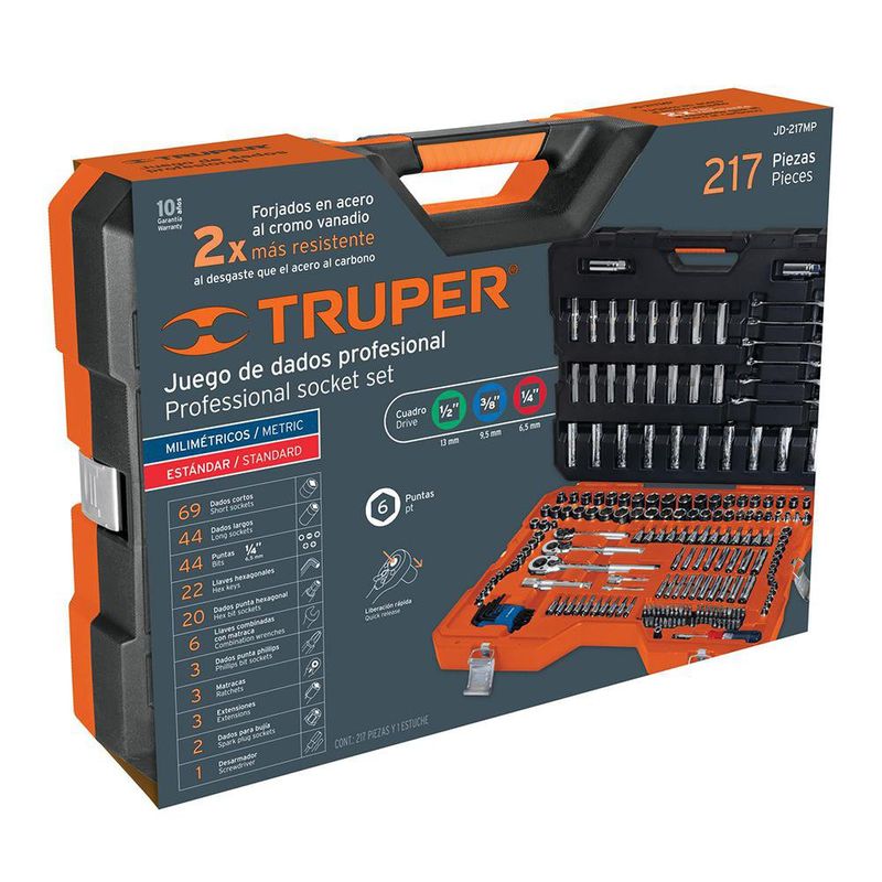 Juego de Dados Profesional 217 Pzas con Estuche Rígido