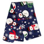 Manta Decorativa Azul Muñeco de Nieve 127x152 cm