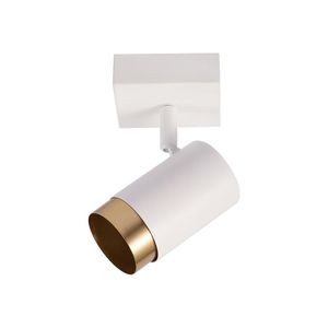 Lámpara Spot Blanca con Interior Dorado para Riel