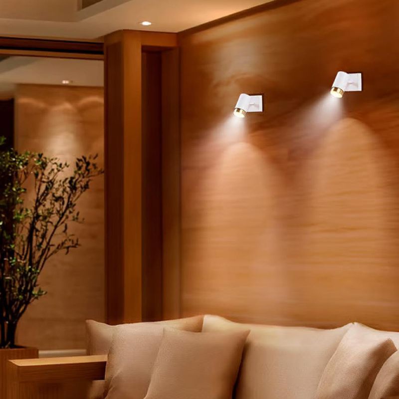 Lámpara Spot Blanca con Interior Dorado para Riel