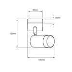 Lámpara Spot Blanca con Interior Dorado para Riel