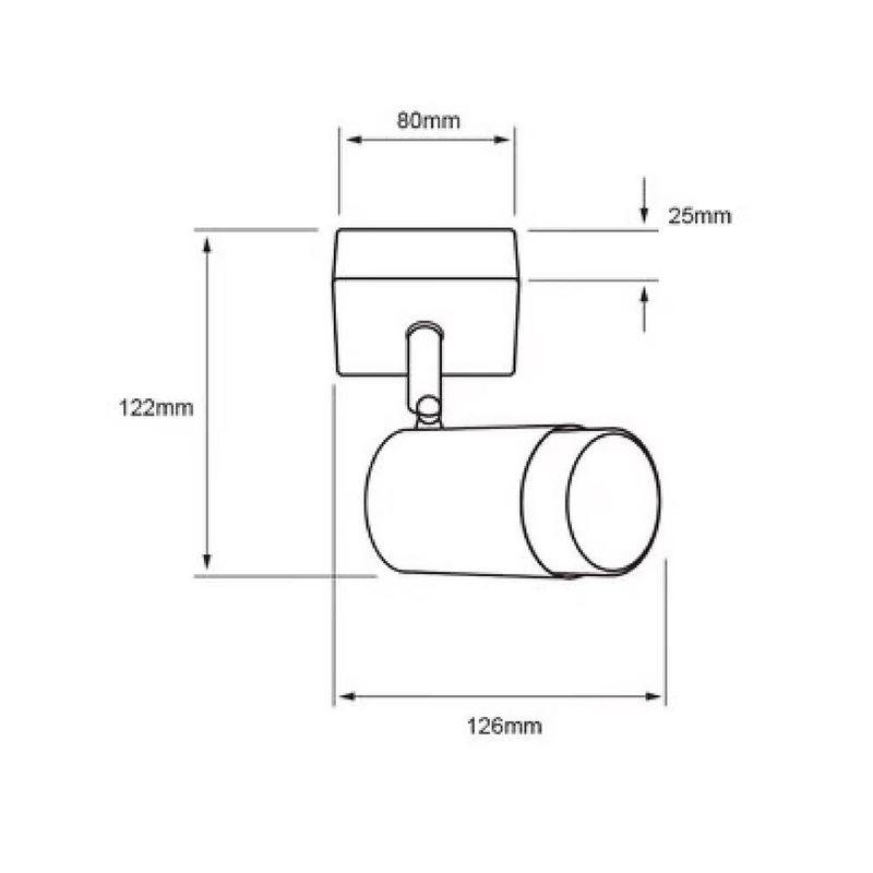Lámpara Spot Blanca con Interior Dorado para Riel