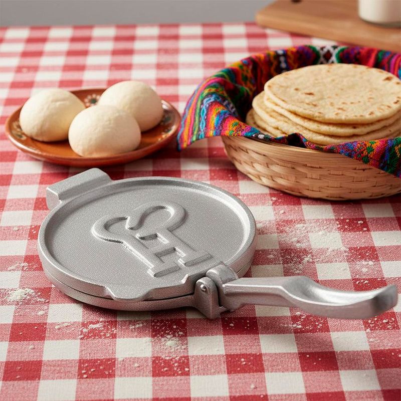 Tortillera de Aluminio con Mango Largo