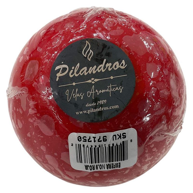 Vela Esférica Roja Extra Grande para Navidad No. 9