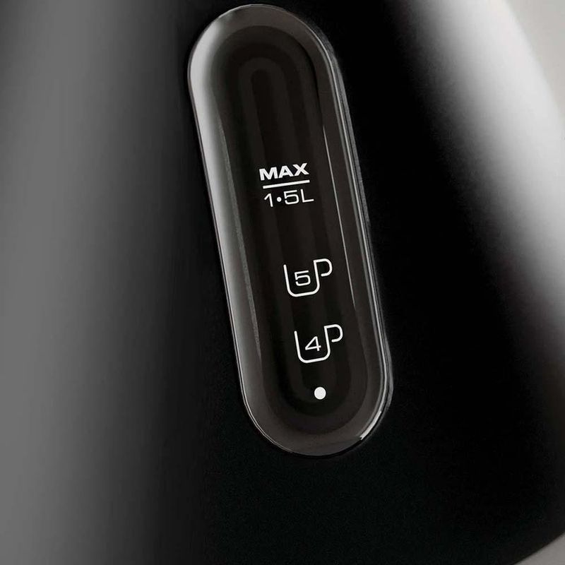 Hervidor Eléctrico Piramidal Negro con Acabado Mate 1.5 L